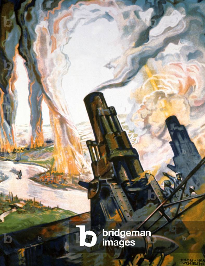 Propaganda poster from World War I, 1918 (colour litho)