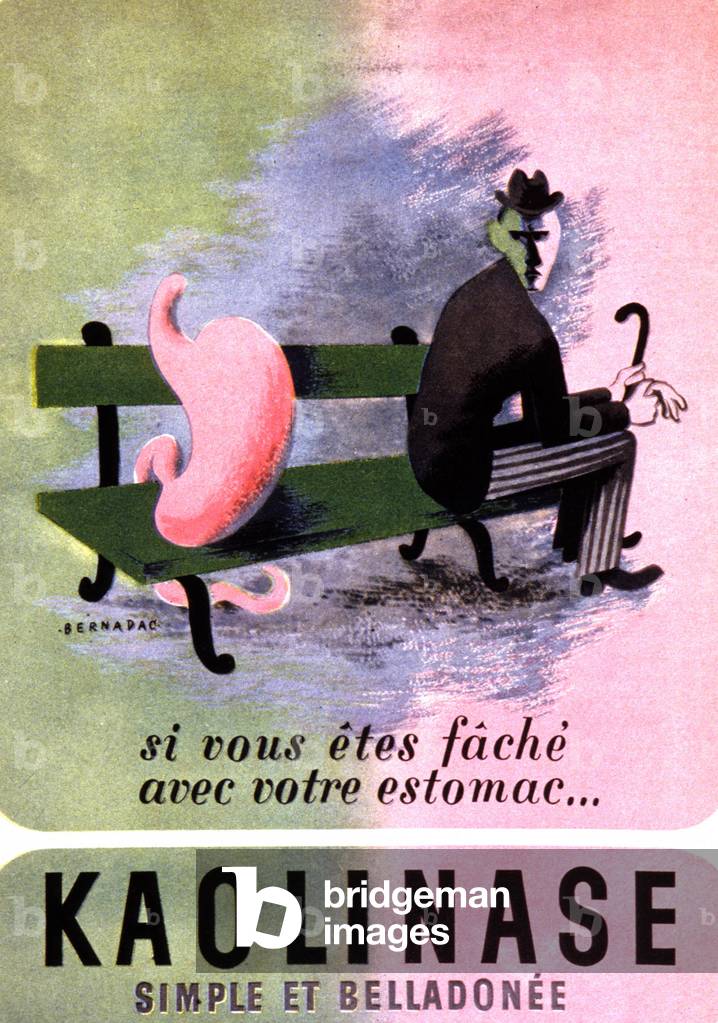 Advertisement for Kaolinase, c.1940 (colour litho)