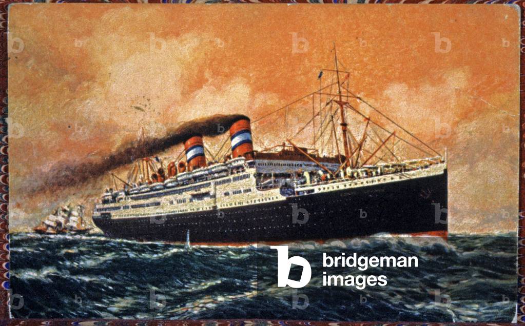 The liner Conte Grande, c.1930 (illustration)