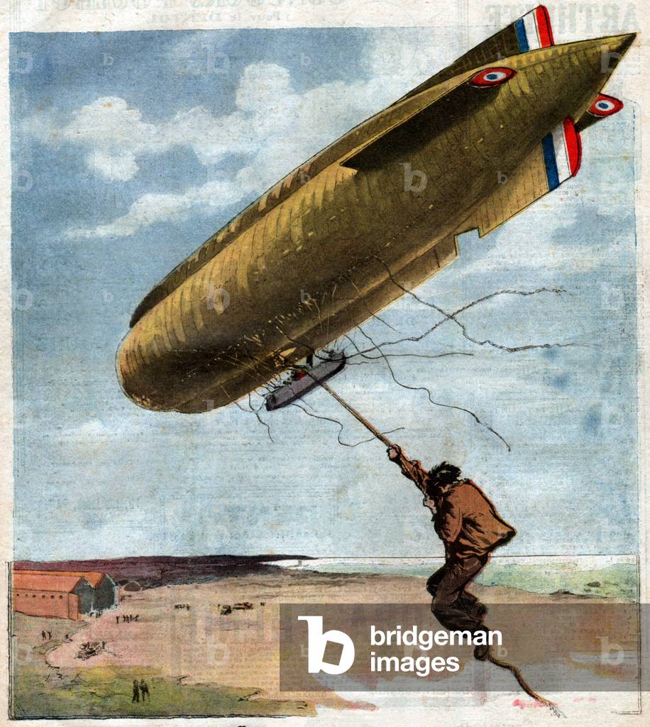 Drifting zeppelin, 1922 (print)
