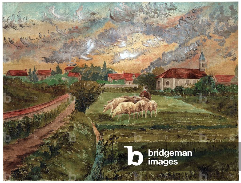 Sheeps flock, ca 1910