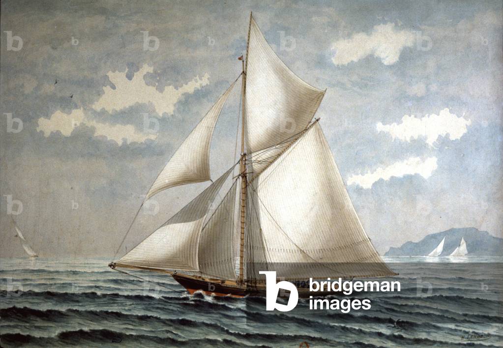 The sailing ship La Bettina, late 19th century (watercolor)