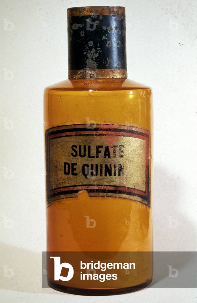 small bottle of quinine sulphate, 19th century