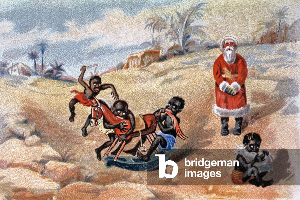 Santa Claus in Africa, c.1900 (illustration)