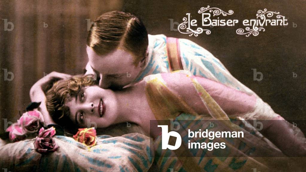 The intoxicating kiss, c.1920 (postcard)
