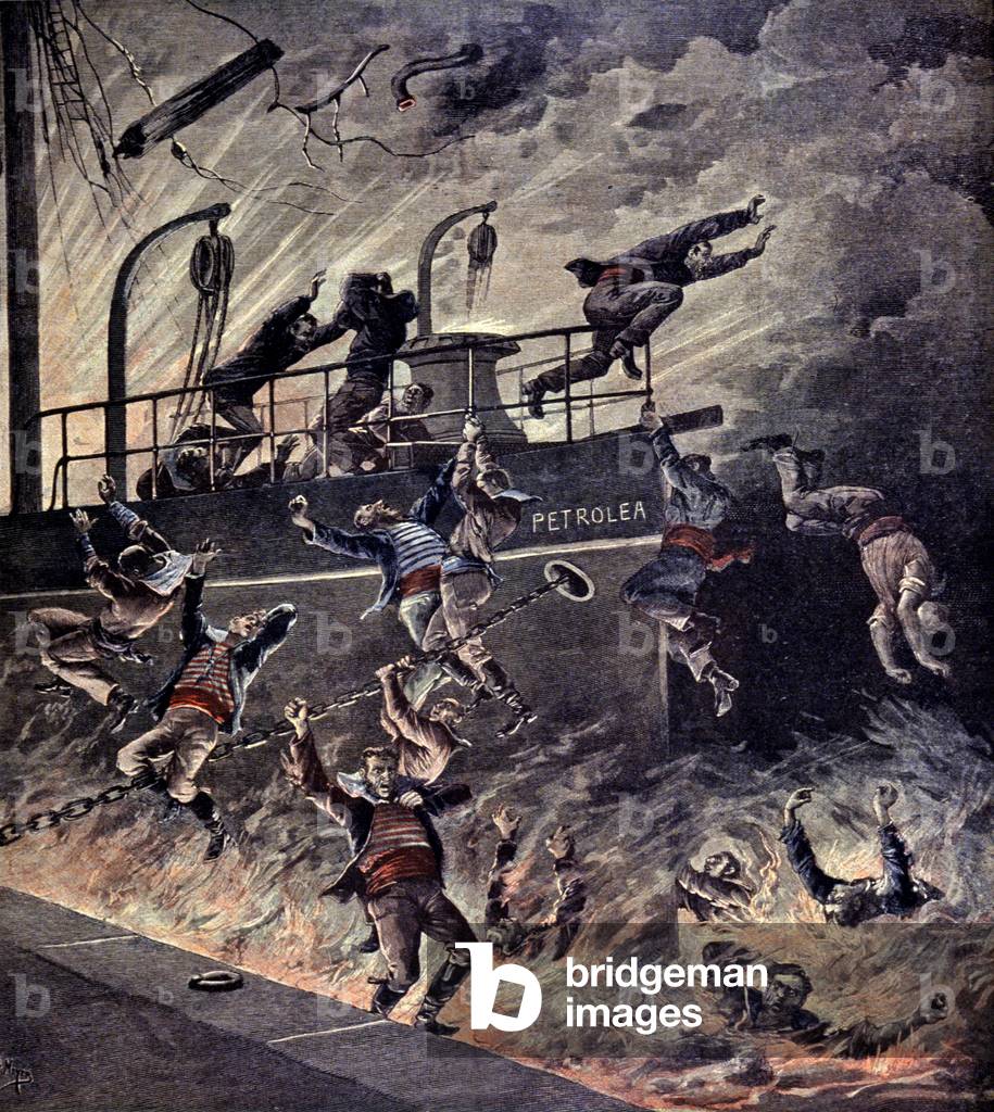 Tanker Explosion, 1893 (engraving)