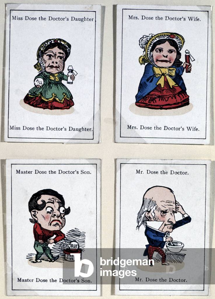 Happy families, Dose the doctor and his family, circa 1860-1880 (illustration)