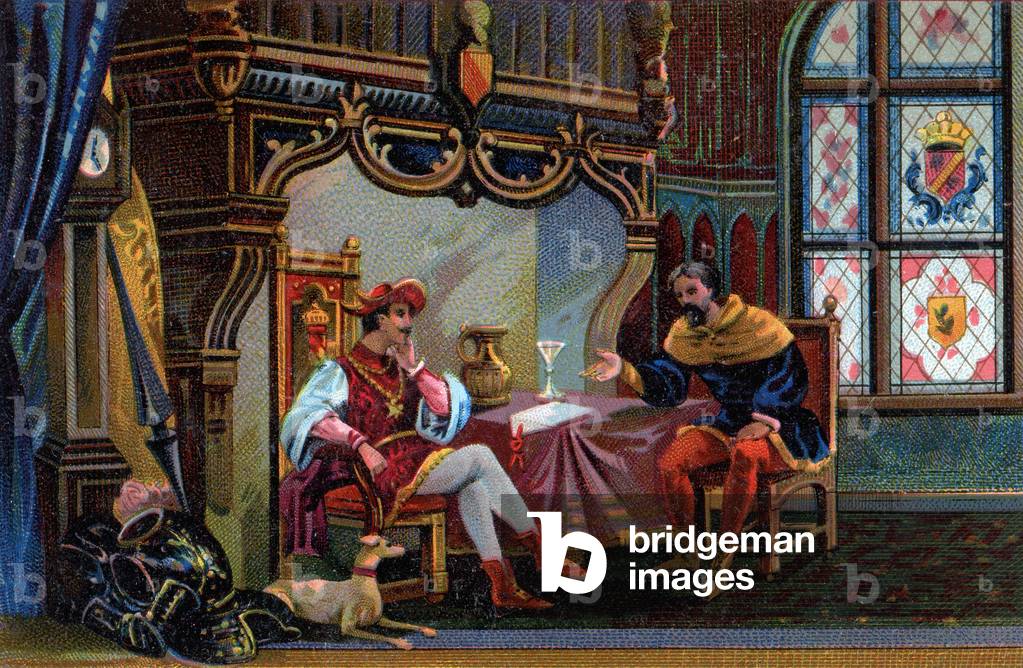 Jacob Van Artevelde and the king Edward III of England, c.1900 (illustration)
