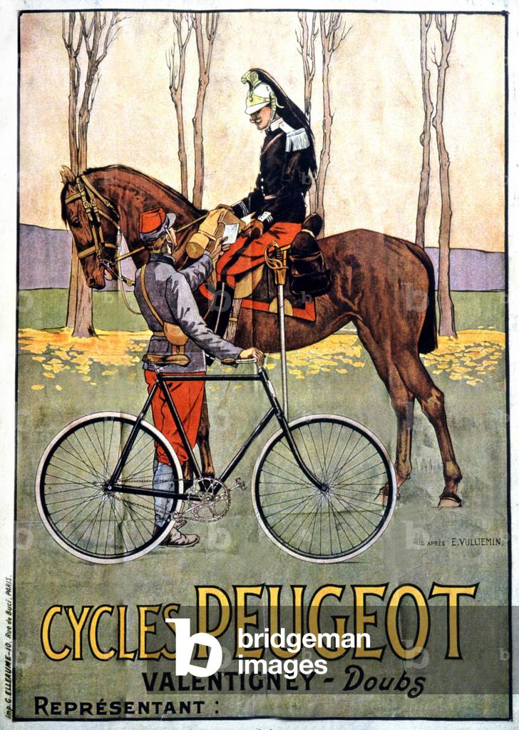 Army messenger, Peugeot Advertising, c.1900 (poster)
