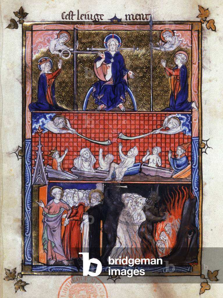 Last Judgment, after a 1295 illumination (print)