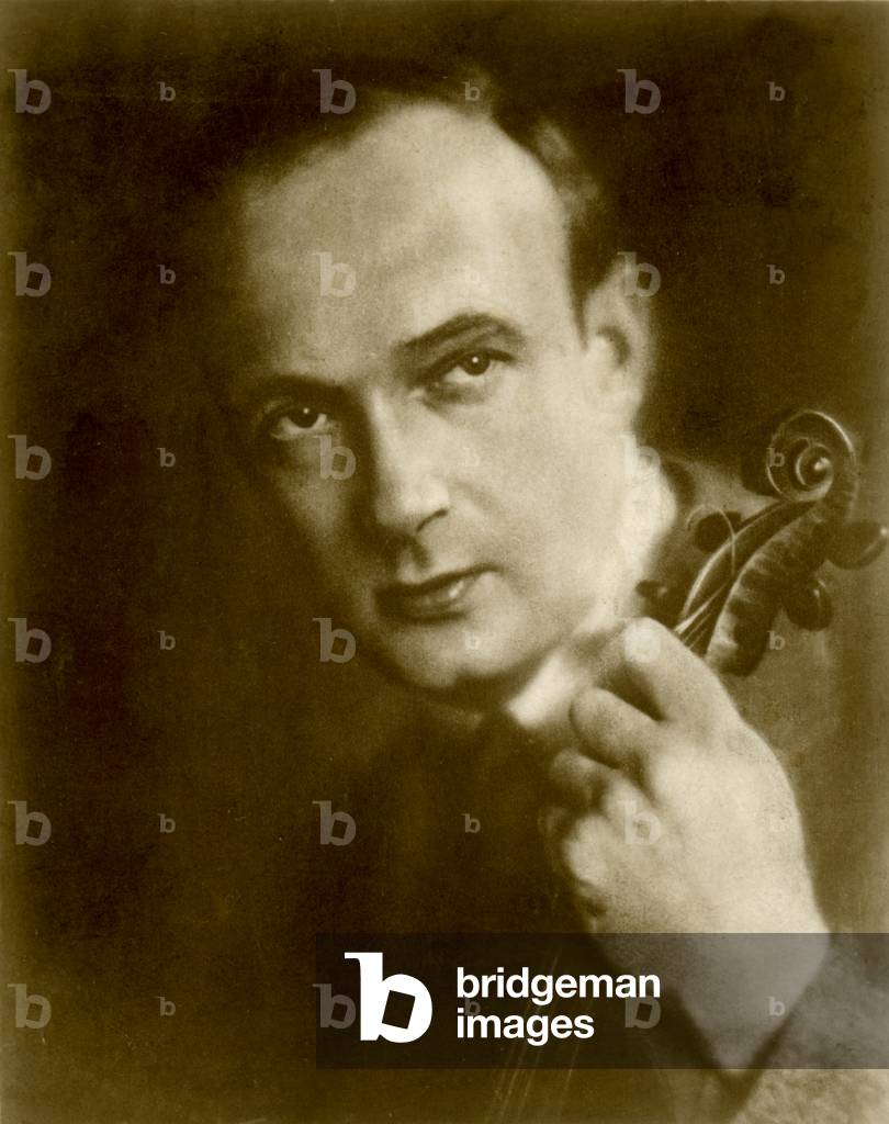 Music. The hungarian violinist Jozsef Szigeti. Photo, Hungary, c.1930 (b/w photo)