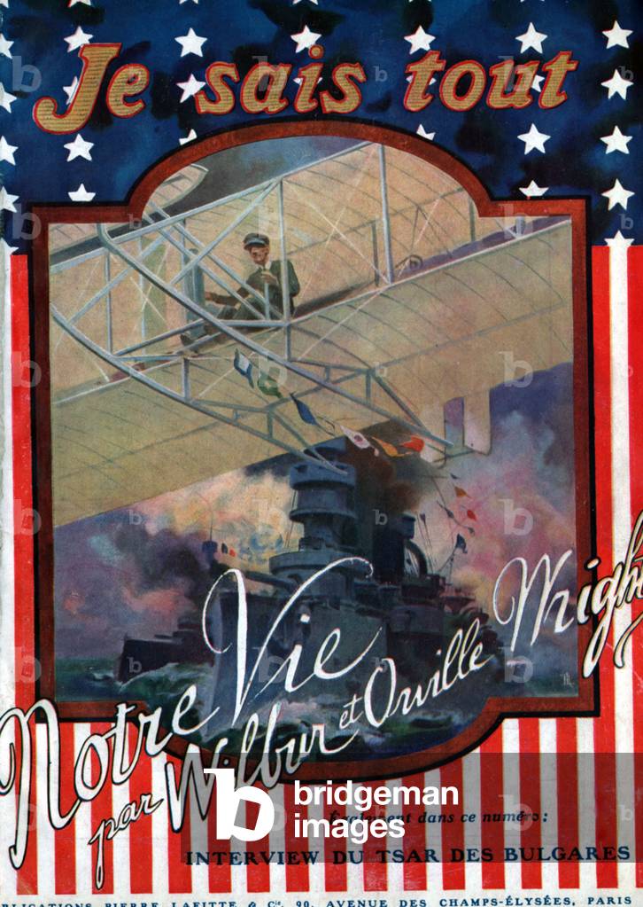 the brothers Wilbur and Orville Wright, 1909 (illustration)