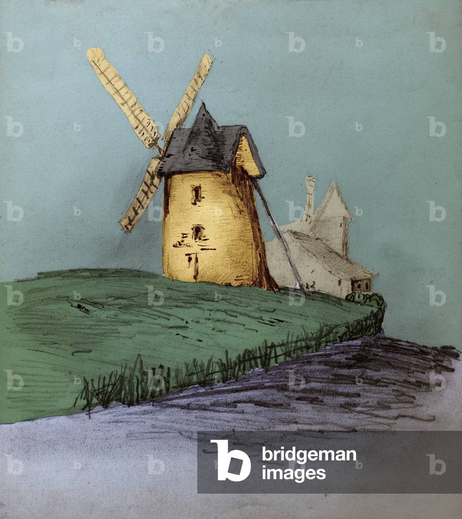 Windmills. (drawing, 1830)