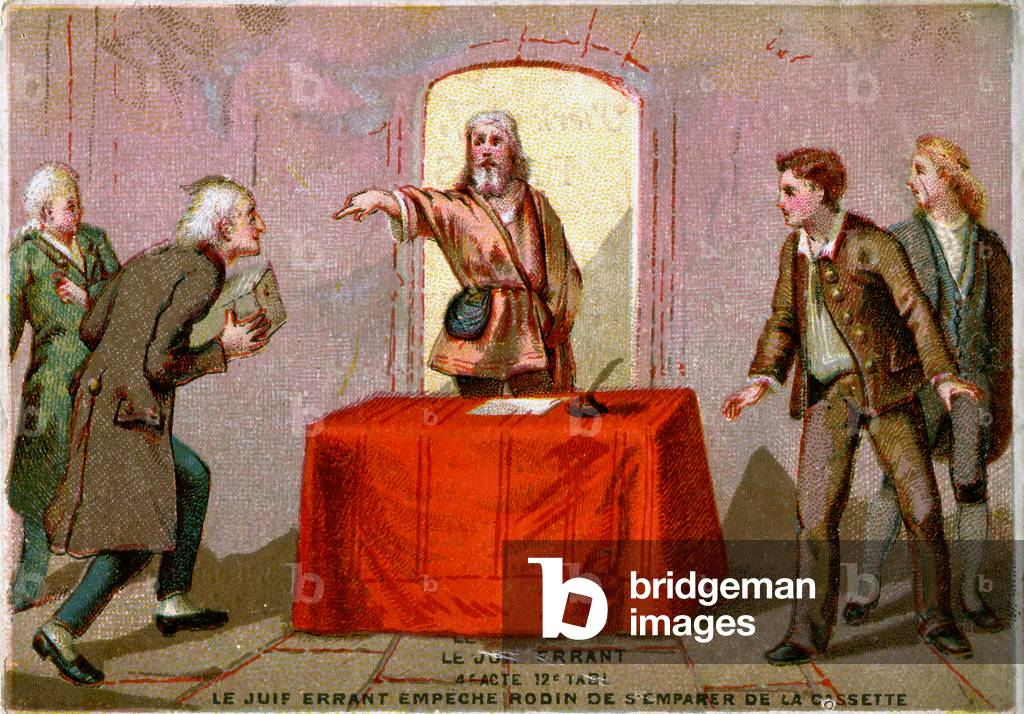 Illustration for The Wandering Jew and the Jesuit Rodin, c.1900.