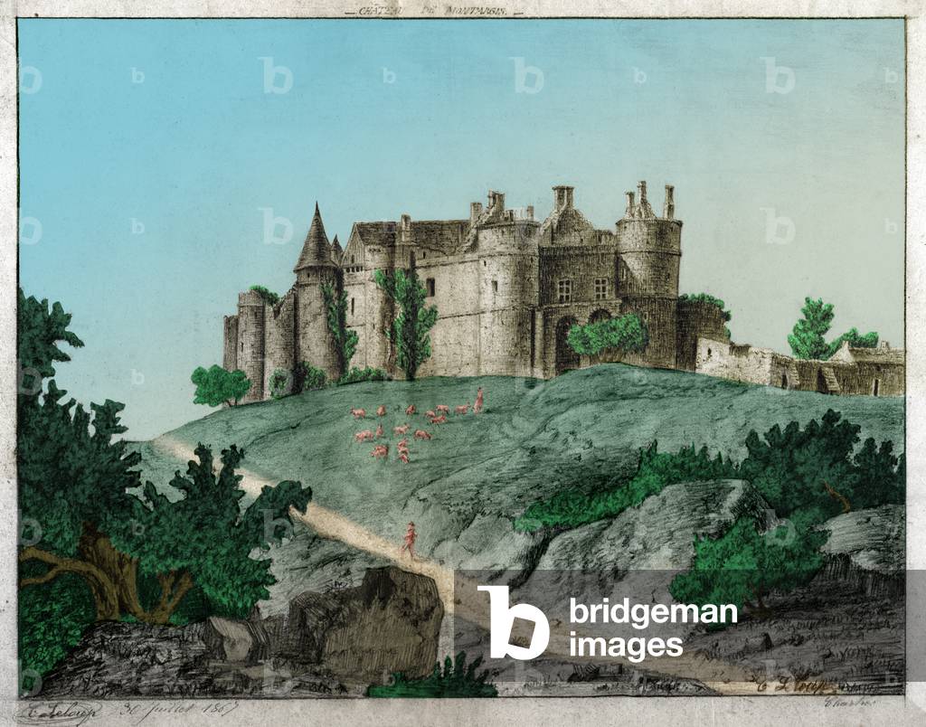 Montargis Castle. (drawing, 1867)