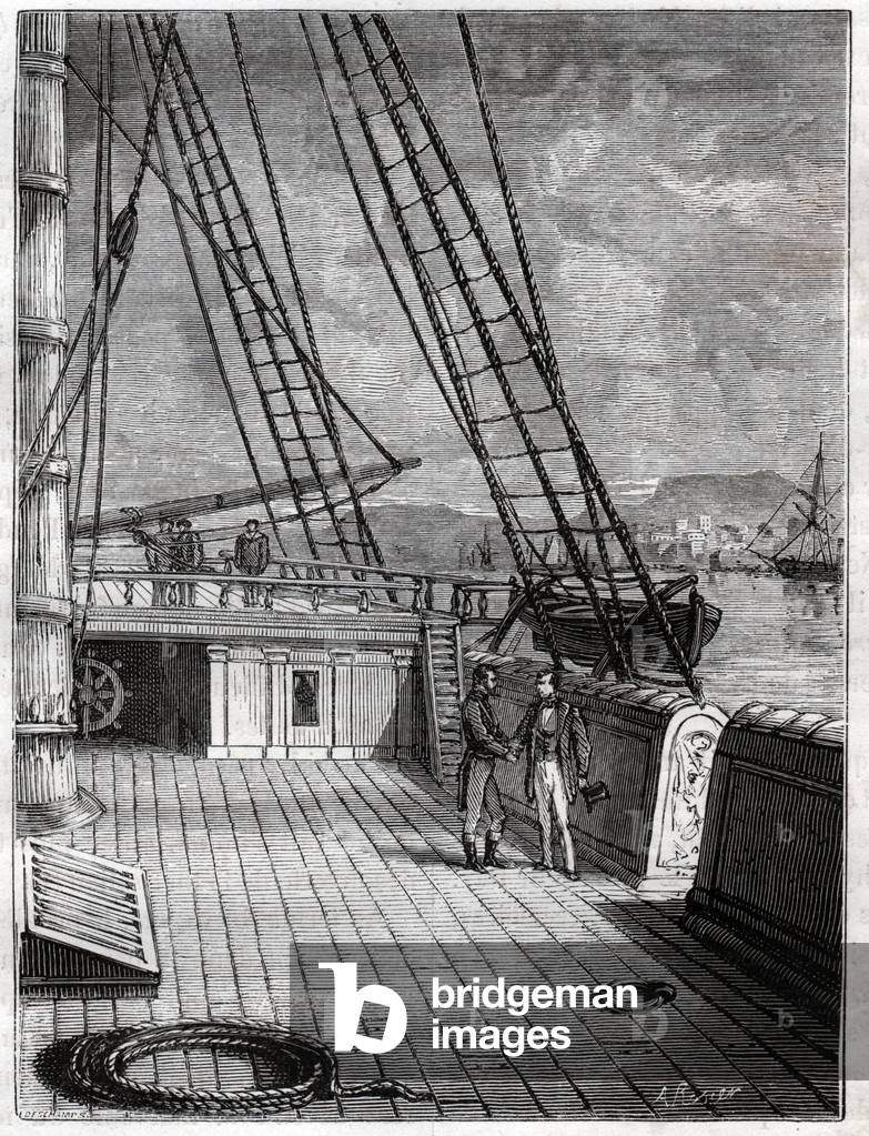 Samuel Morse on board of boat 