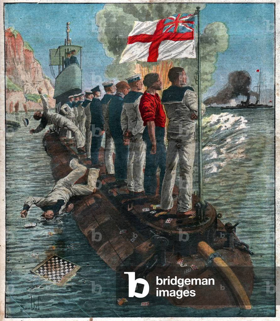 Shipwreck of a submarine, 1915 (print)