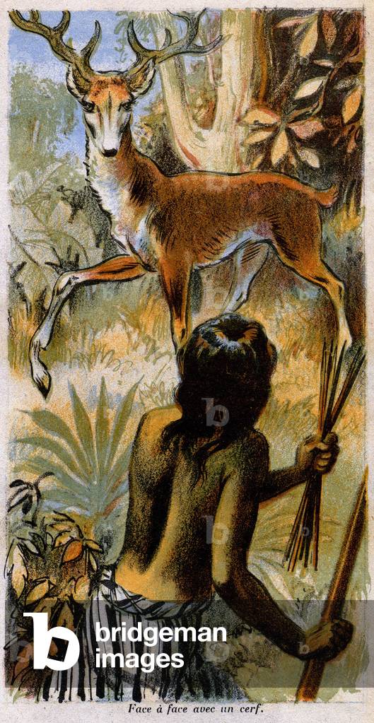 Amazon Indian hunting, 1943 (illustration)