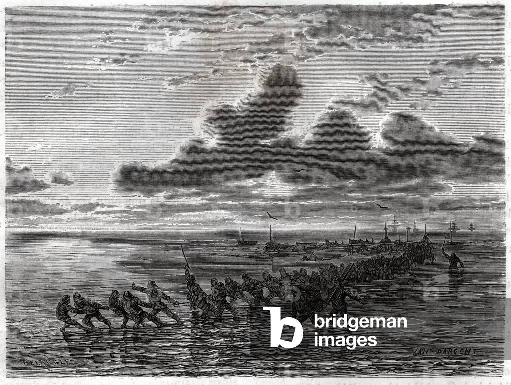 Cable telegraphique sous marin. Telegraphic undersea cable.