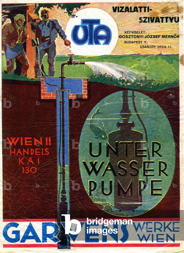 Immersion water pump, c.1930 (illustration)