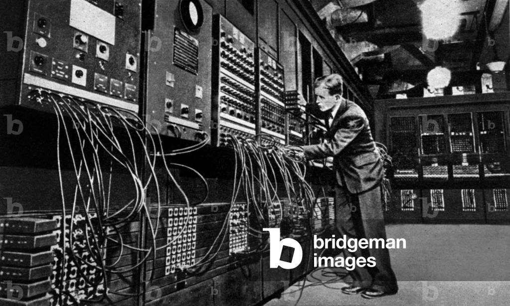 ENIAC, one of the first electronic brains, 1952 (print)
