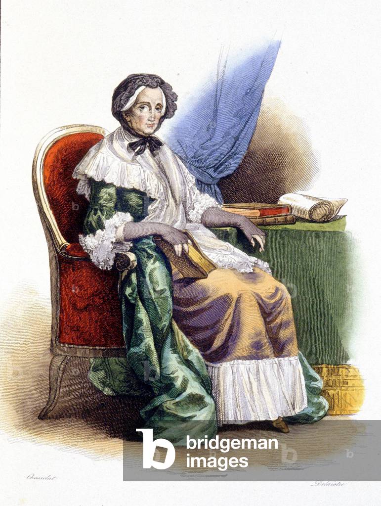 Ms. Geoffrin, 19th century (engraving)