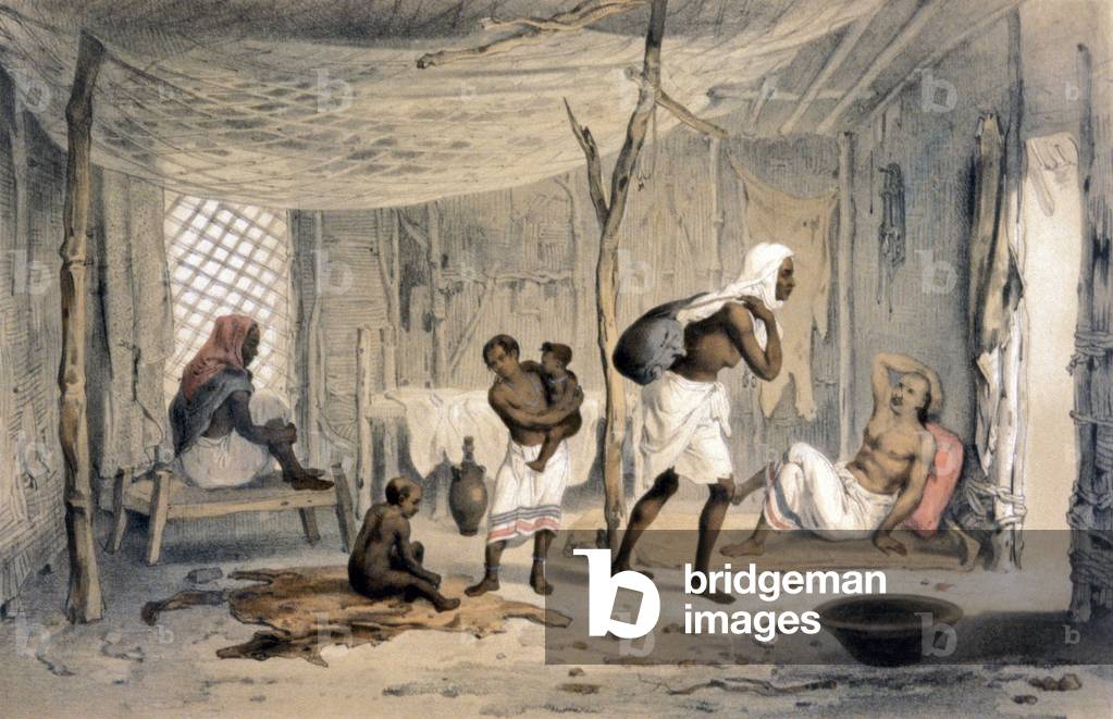 House in Messoah, Sudan, c.1840 (engraving)