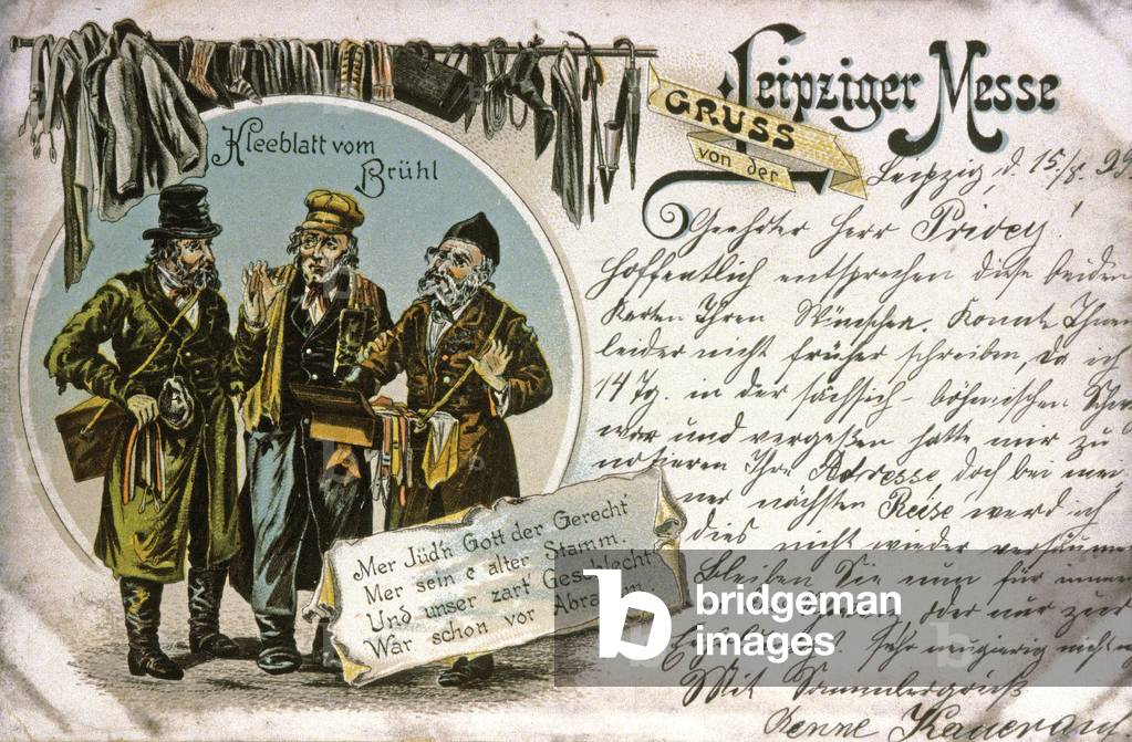 Jewish peddlers, 1899 (postcard)