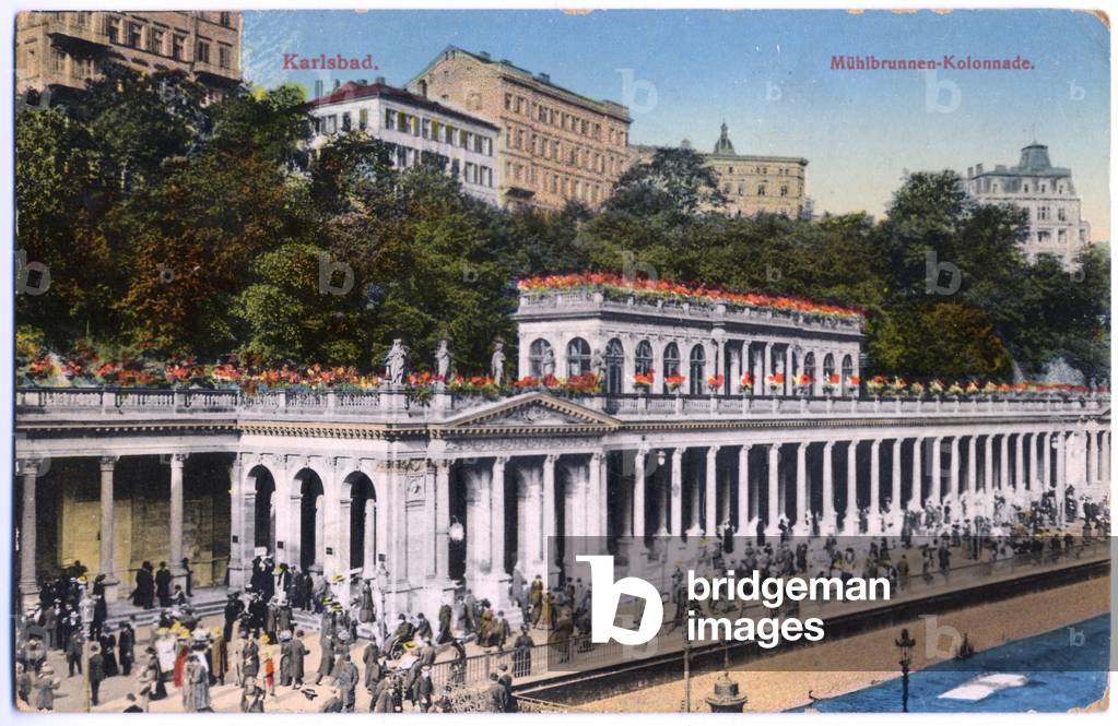 The Mulhbrunnen Colonnade in Karlsbad, Czech Republic, c.1915 (postcard)