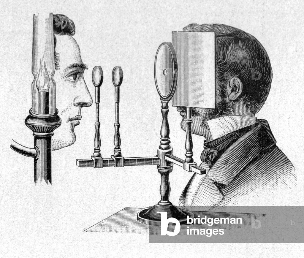 Ophtalmoscop, c1880 (engraving)