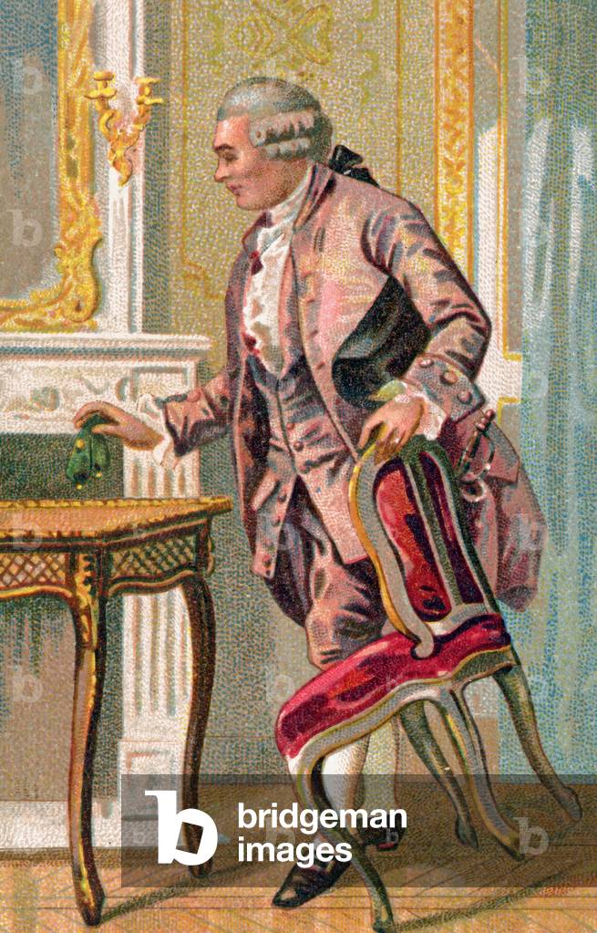 French writer Pierre Augustin Caron de Beaumarchais, c.1900 (chromo)