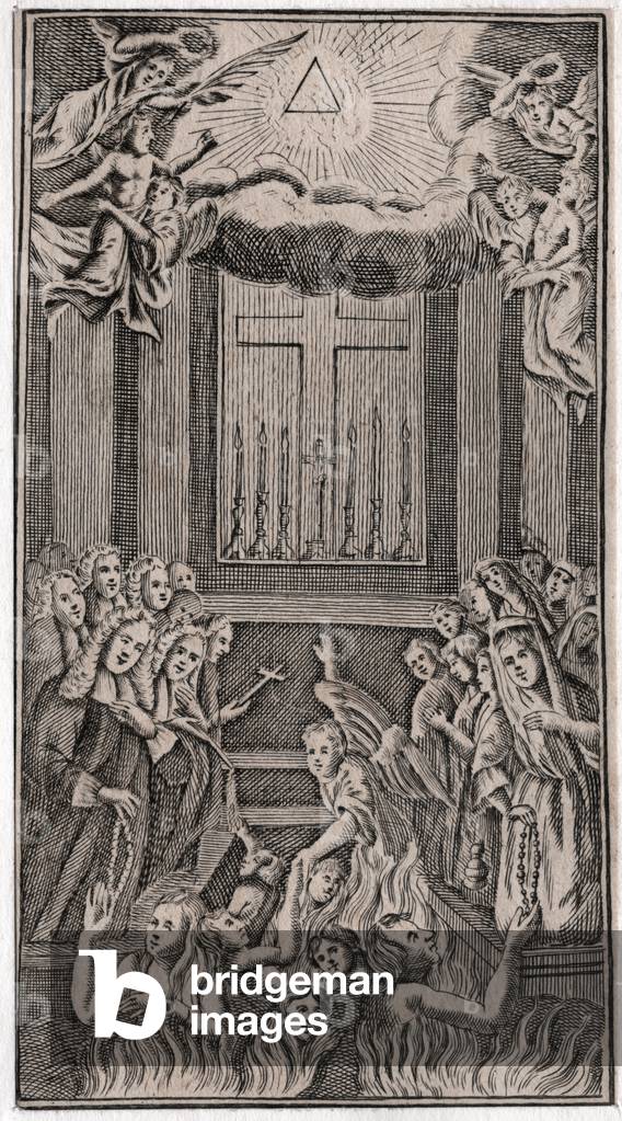 Messe in the temple. (engraving, 17th century)