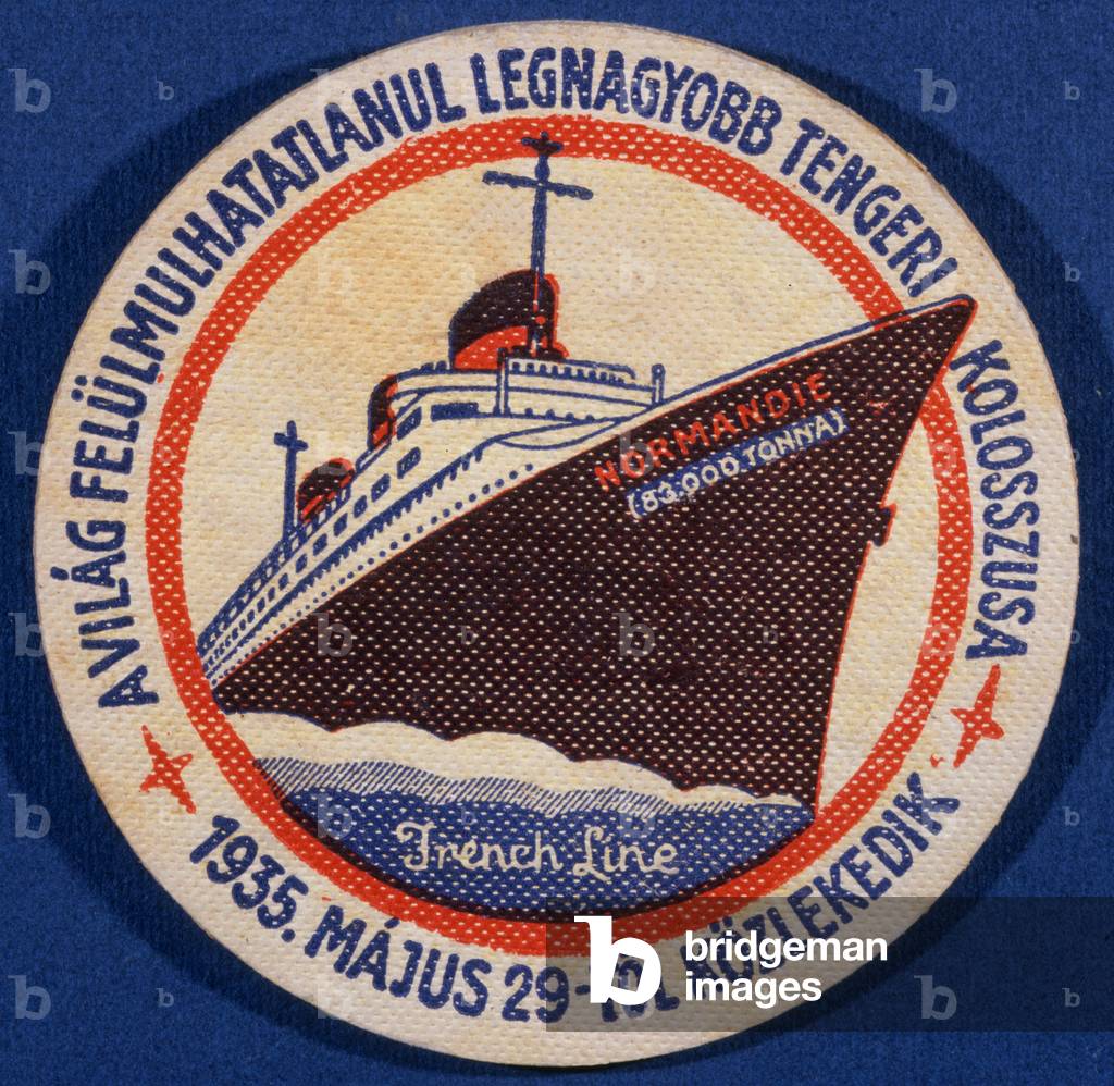 The transatlantic Le Normandie, c.1935 (print)