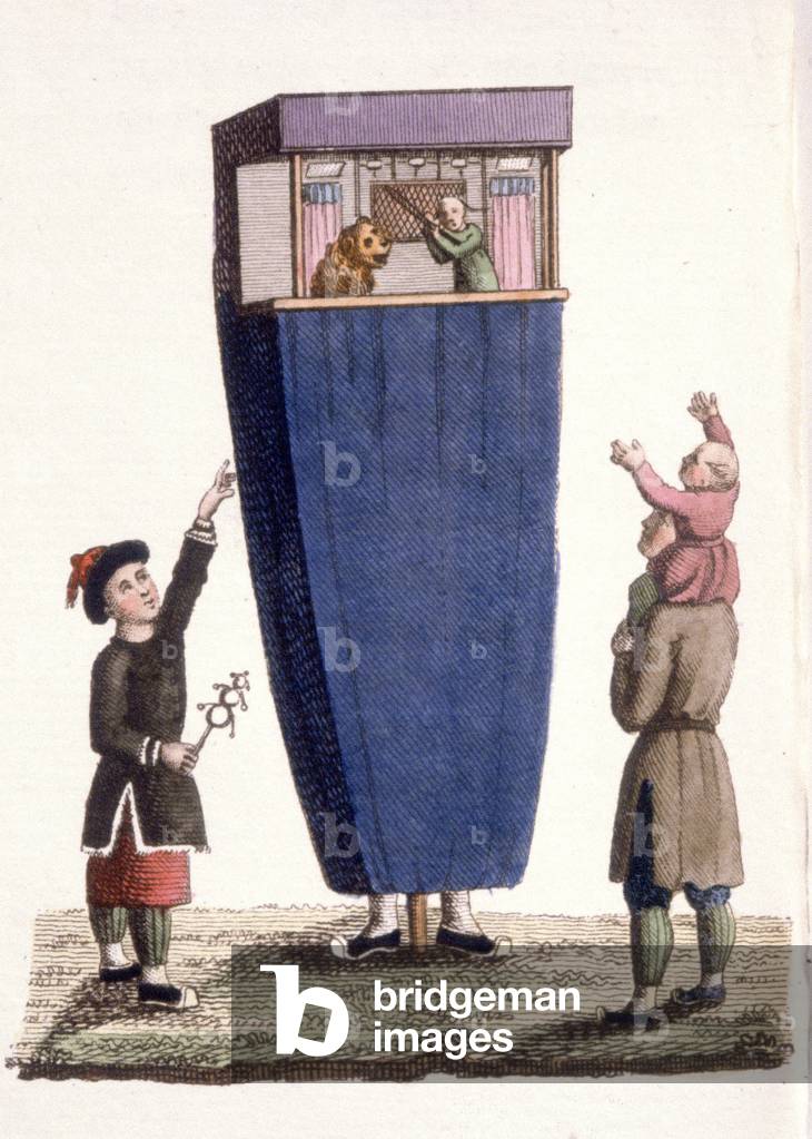 puppet show in China, c. 1811 (engraving)