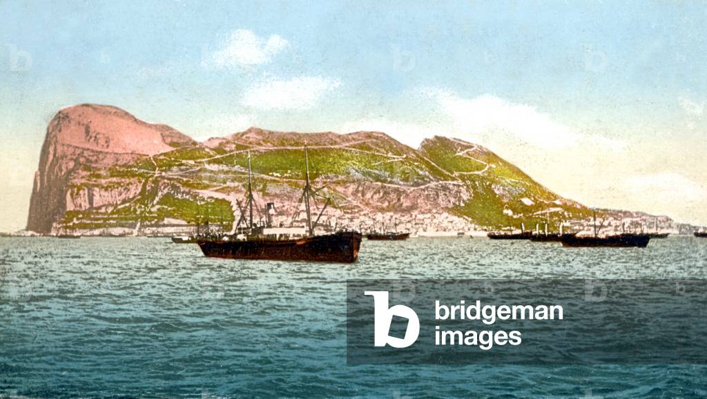 view of Gibraltar. postcard c. 1907