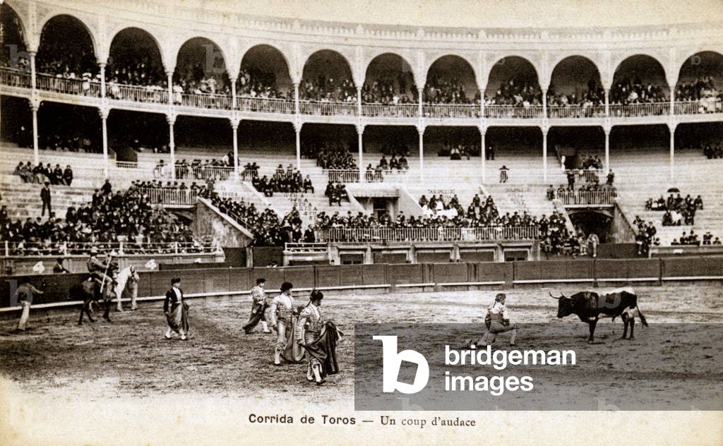 Sport. Bullfighting in Biarritz, France. Postcard, France, c.1910.
