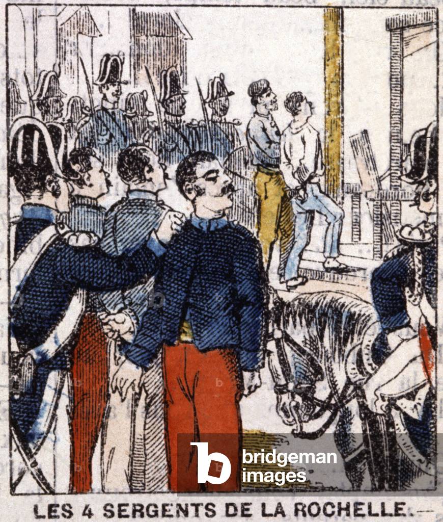 The four sergeants of La Rochelle, 1822 (print)