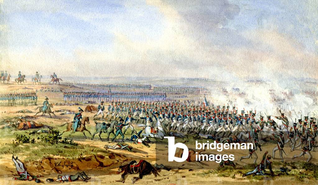 Battle of Austerlitz, 1850 (watrrcolour)