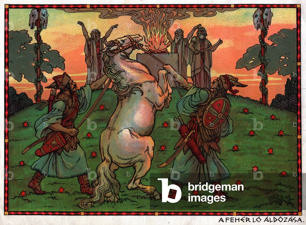 Sacrifice of the white horse, ca 1900