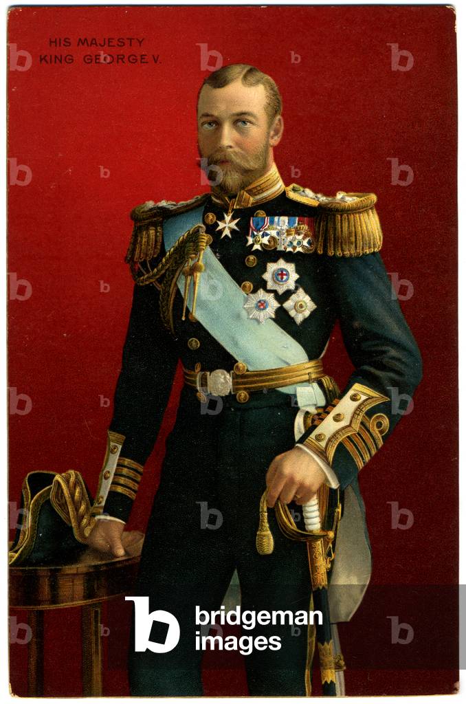 History. United Kingdom. King George V. Postcard, England, c.1910-20.