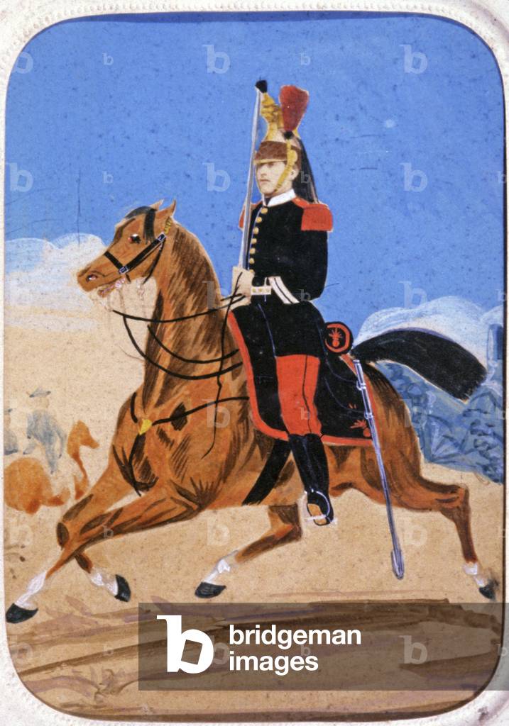 A hussar of the Third Republic, circa 1880 (colorized photo)