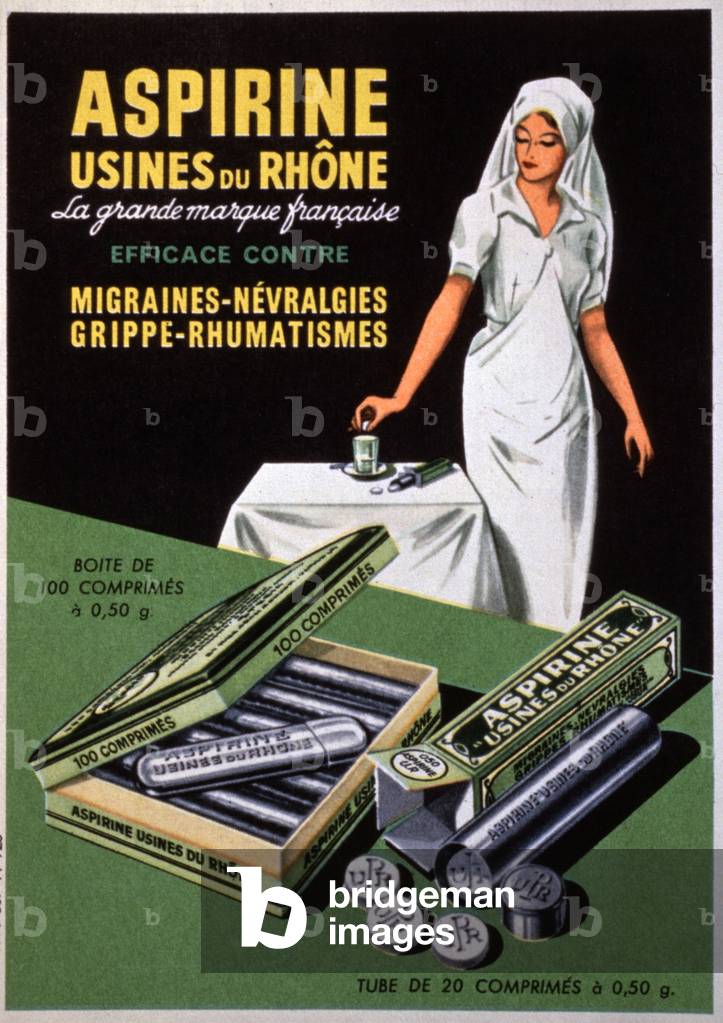 French advertisement for aspirin, c. 1950 (poster)