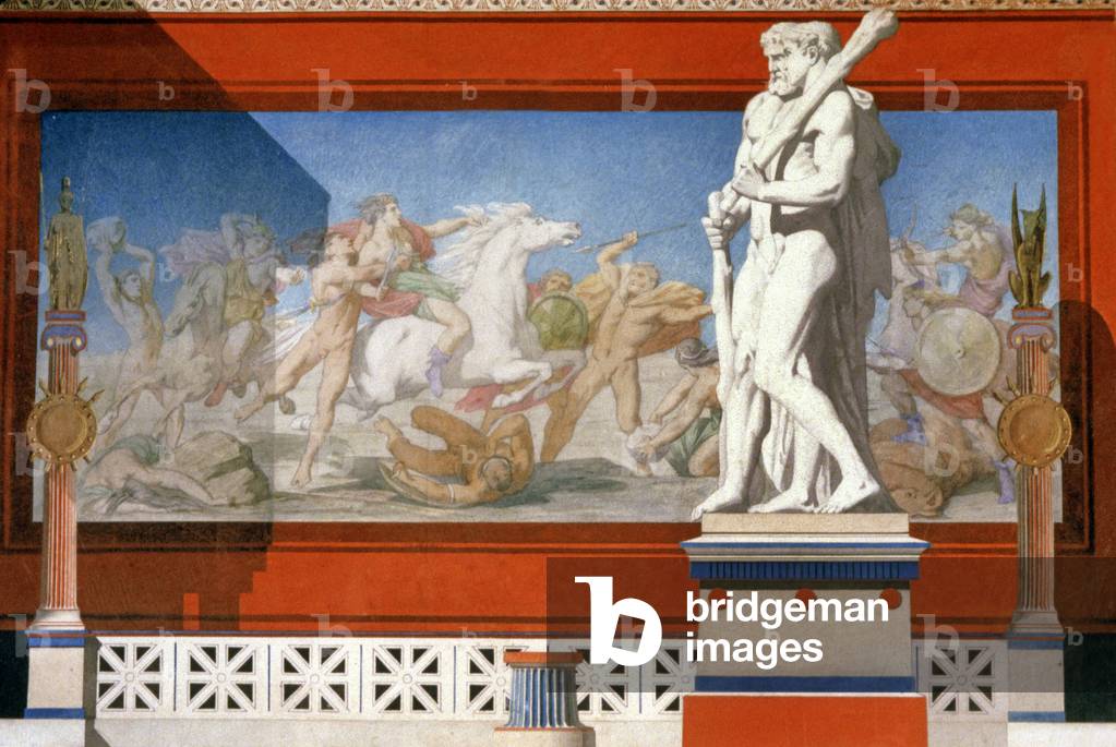 Interior of Theseus Temple, Athens, 1851 (illusttration)