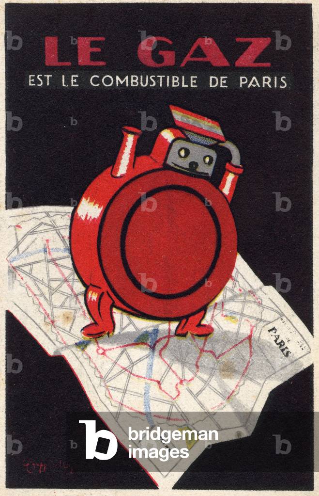 Science. Energy. The gas in Paris. Imagery, France, c.1930 (print)