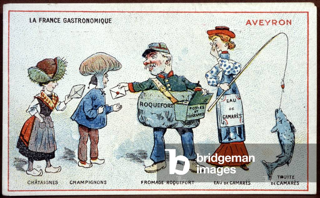 The culinary specialities of Aveyron, c.1910 (illustrration)