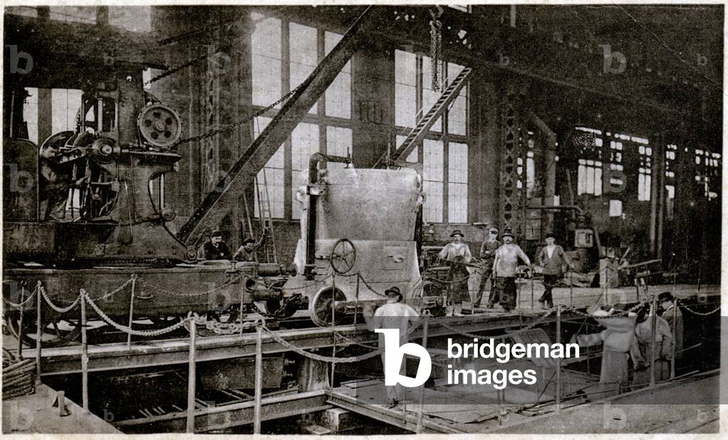 Economy. Schneider steel factory at Le Creusot (France). Photo, France, c.1900.