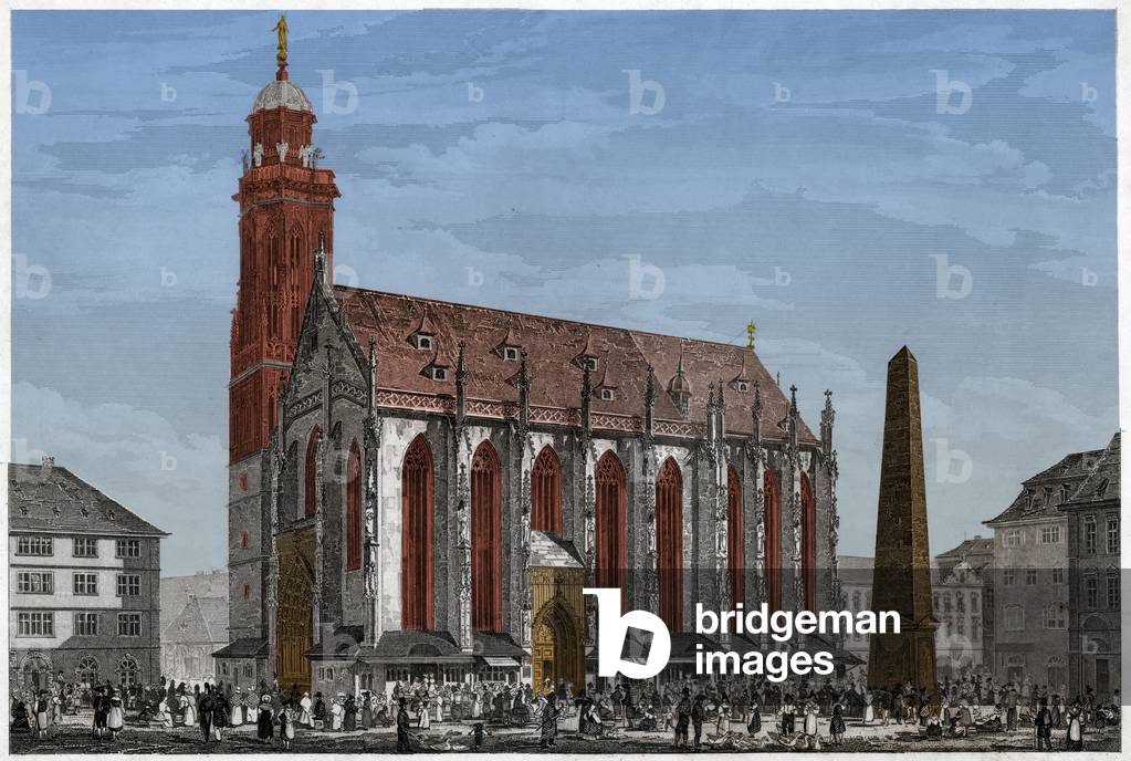 Saint Mary of Würzburg. (engraving, ca. 1850)