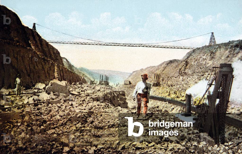 the region of Culebra in the Panama Canal, postcard 1906