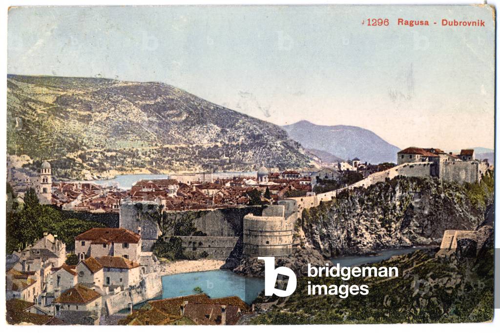 Geography. Croatia. Dubrovnik. Postcard, Croatia, c.1910 (postcard)