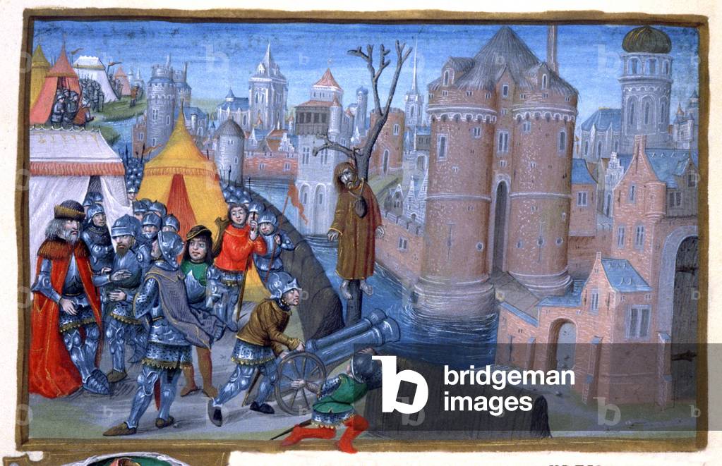 Judas' suicide, 15th century (miniature)